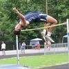 Malachi Jenkins took to the sky to win the boys high jump. PHOTO BY KELLEY PEARSON