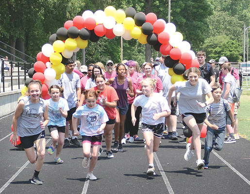 Kids charge ahead to lead Mountain Empire Older Citizens’ 47th annual Walkathon.  PROVIDED BY MEOC